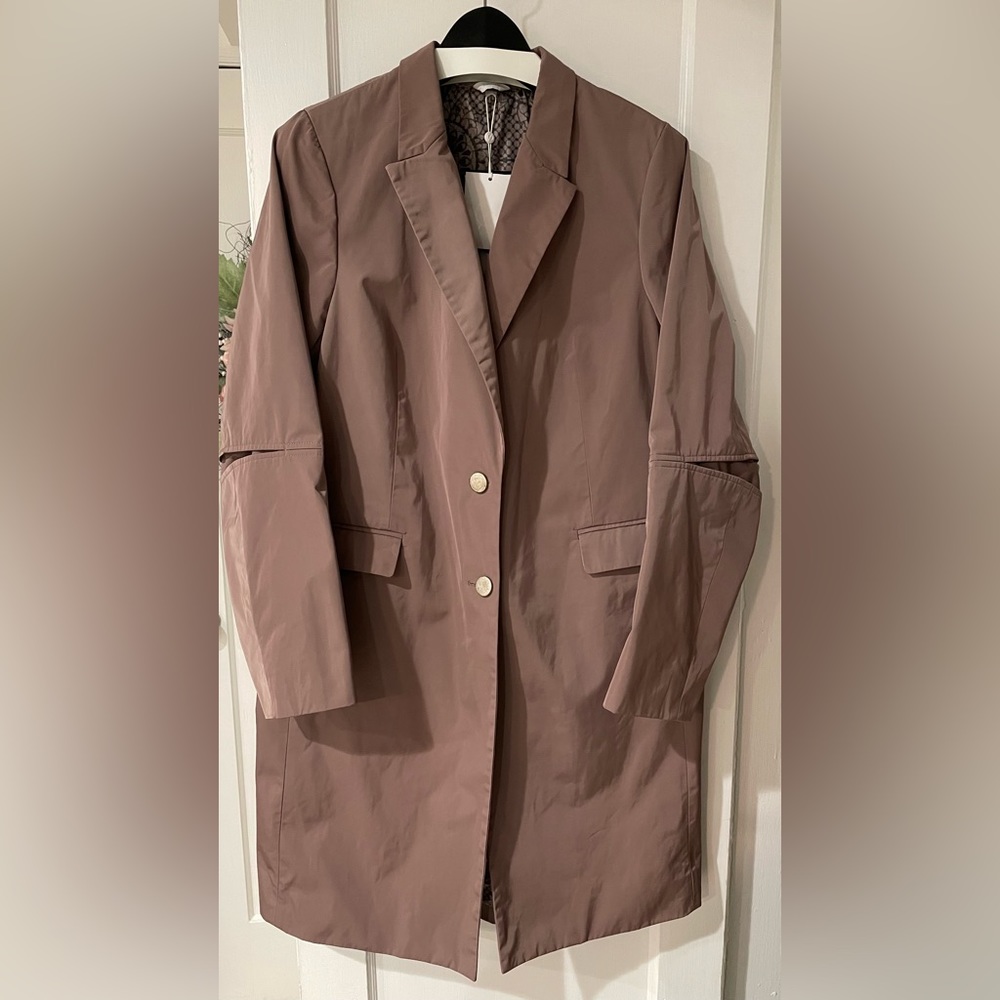 NWT Sosken Studios Trench Raincoat Lightweight Mastic Women’s L